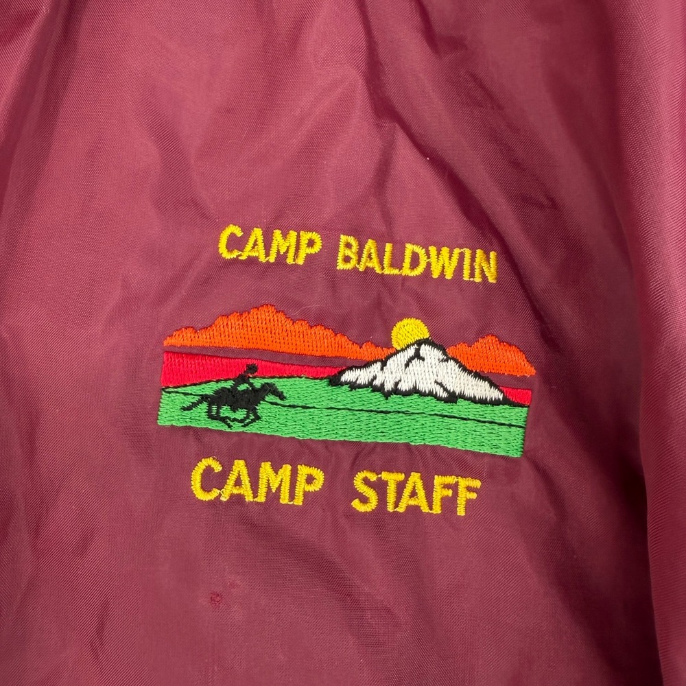 Dunbrooke Pla-Jac Vintage Camp Baldwin Staff Coaches Jacket Burgundy Large USA
